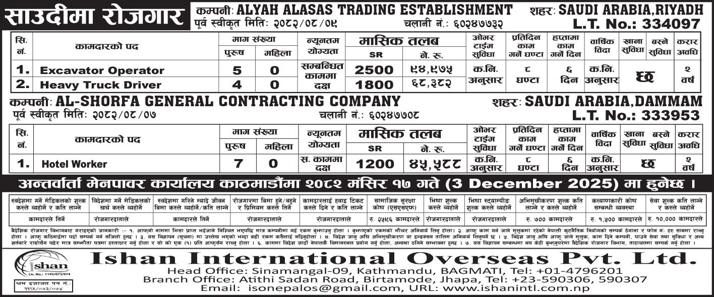 Al-Shorfa General Contracting Company/ Alyah Alasas Trading Establishment